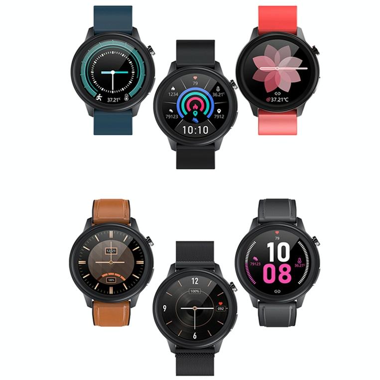 1.3 Inch Heart Rate Smart Watch Brown Leather