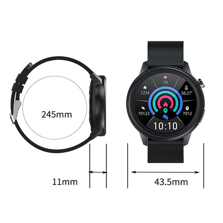 1.3 Inch Heart Rate Smart Watch Brown Leather