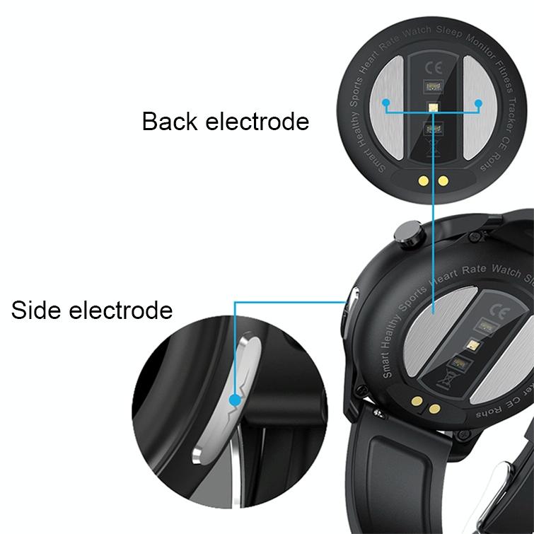 1.3 Inch Heart Rate Smart Watch Brown Leather