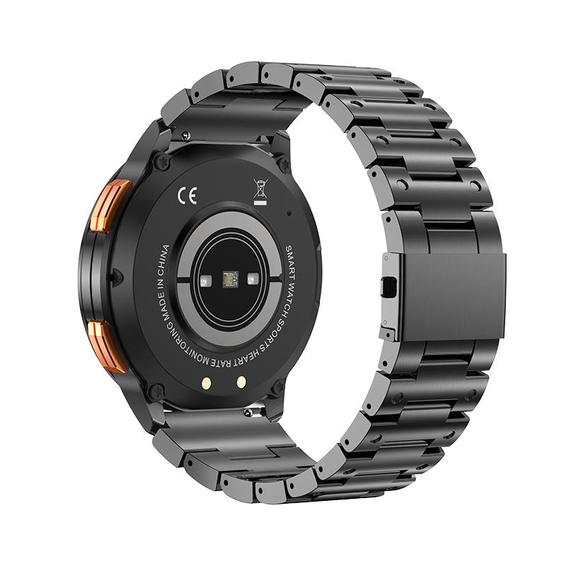 1.43 Inch Amoled Round Screen Steel Strap Smart Watch - Gold
