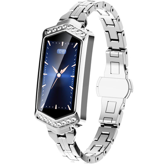 Smart Watch With Heart Rate Blood Oxygen And Sleep Monitoring - Ip67 Waterproof - Silver